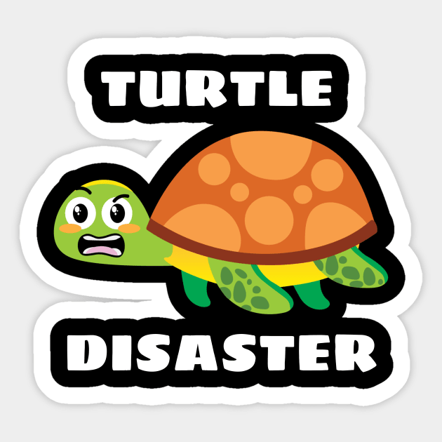 Turtle disaster | Turtle Pun Sticker by Allthingspunny